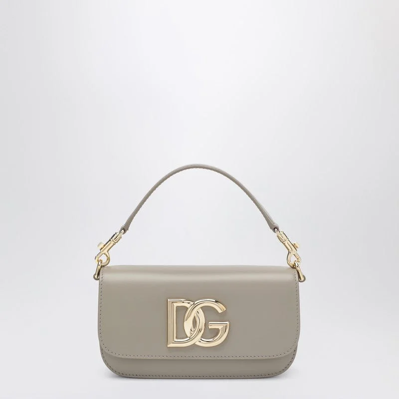 Dolce&Gabbana 3.5 Leather Shoulder Bag In Taupe Women - 1