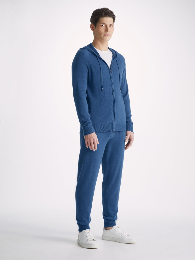 Derek Rose Men's Hoodie Finley 10 Cashmere Denim outlook