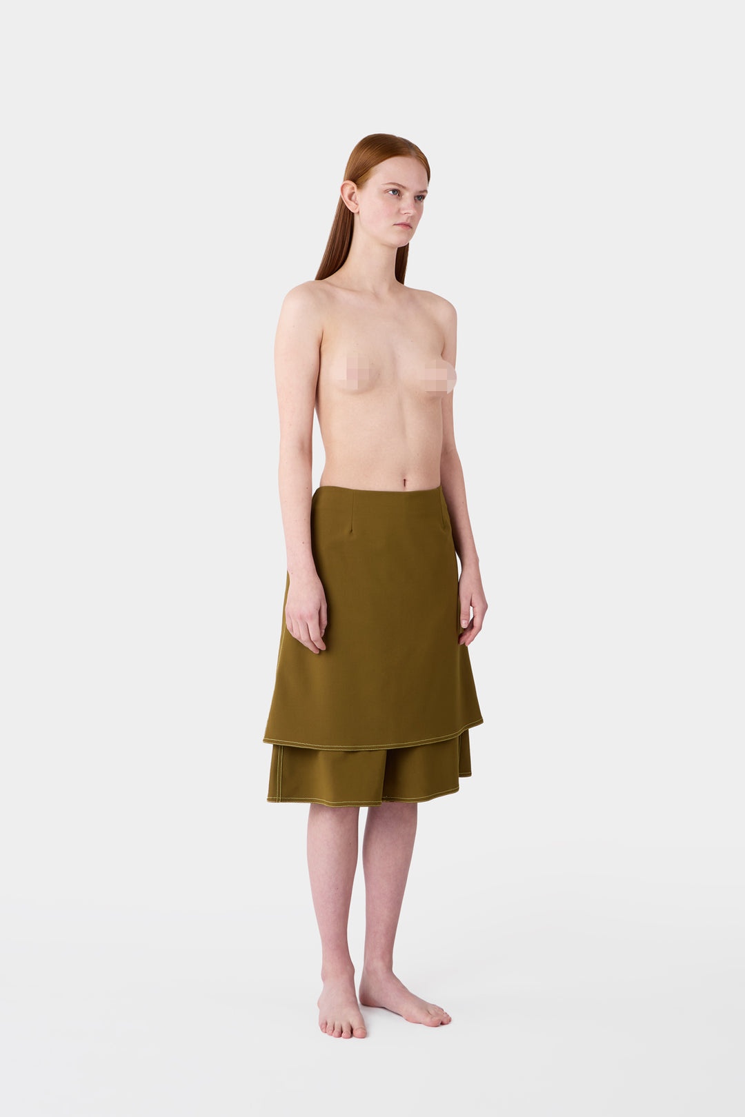 PANTA SKIRT / olive green - 3