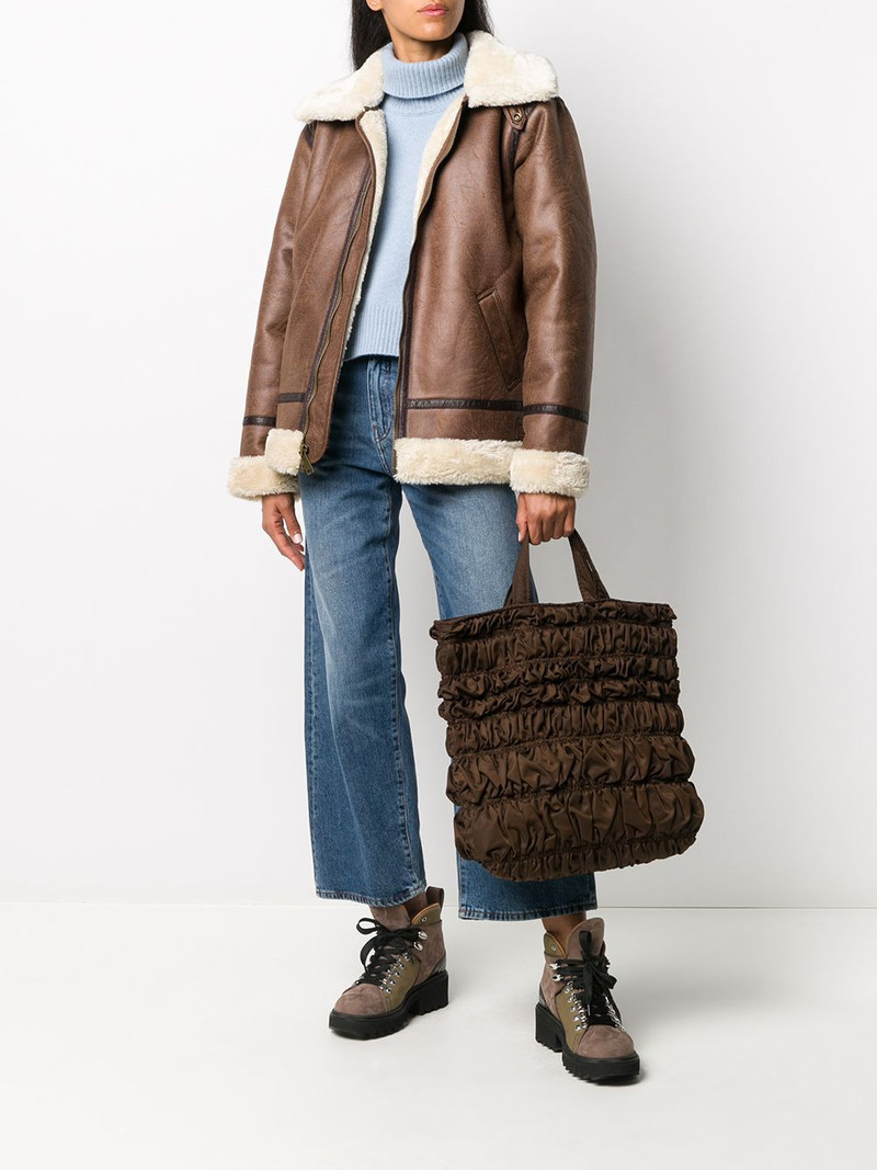ALPHA INDUSTRIES faux shearling aviator jacket outlook
