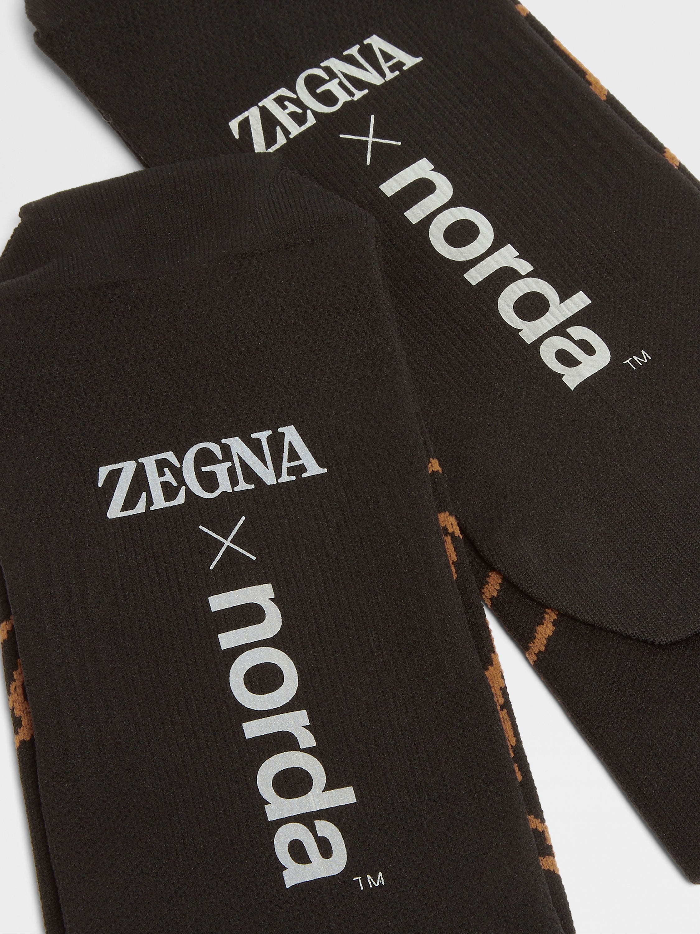 ZEGNA X NORDA™ BLACK TECHNICAL FABRIC MID CALF SOCKS - 2