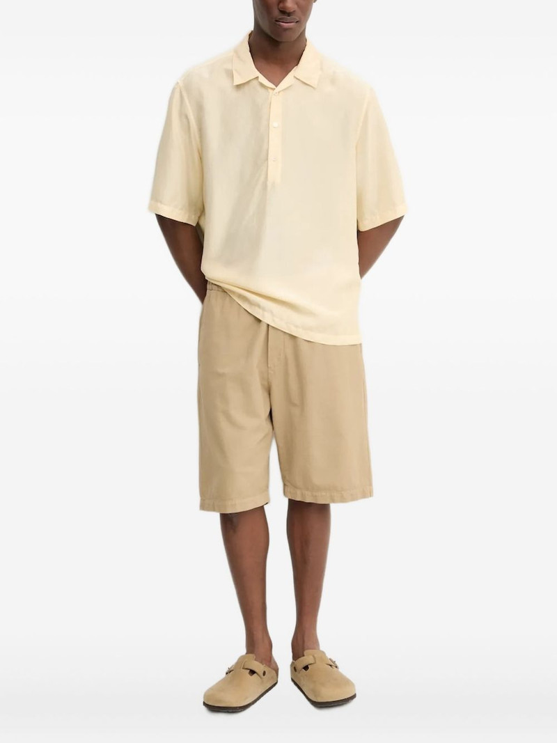 BARENA short-sleeve silk polo shirt outlook