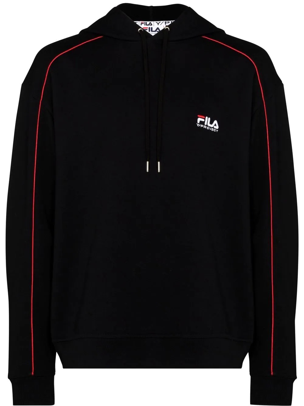 x Fila drawstring-hood cotton hoodie - 1