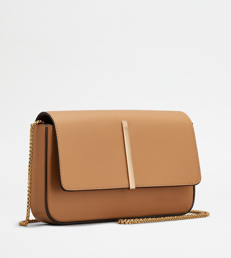 Tod's TOD'S DI BAG FOLIO IN LEATHER MINI - NATURAL outlook