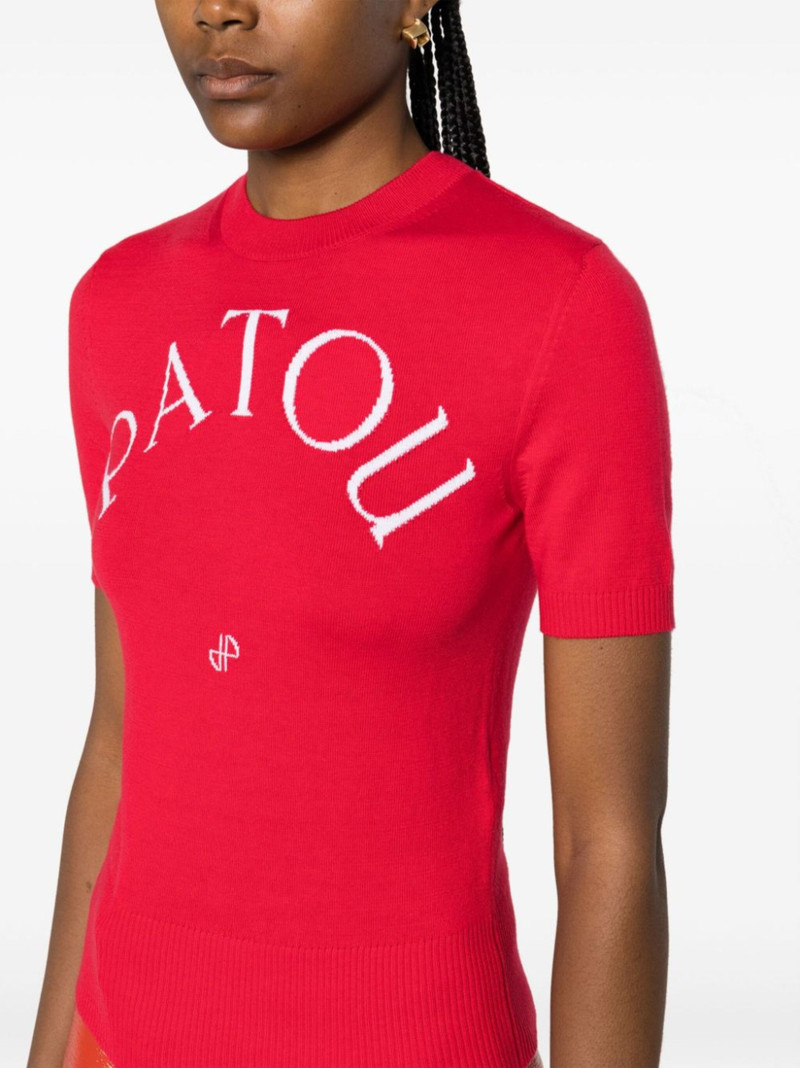 intarsia knit-logo knitted top 5