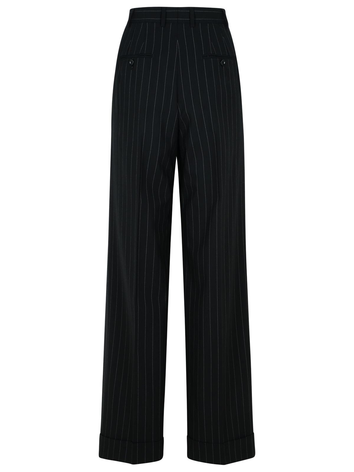 Dolce & Gabbana Black Virgin Wool Trousers Women - 3