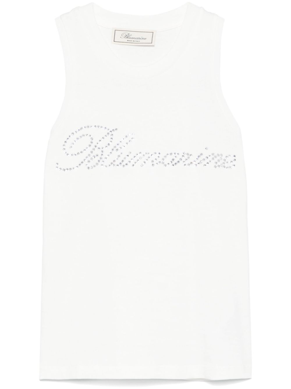 rhinestone-logo tank top - 1