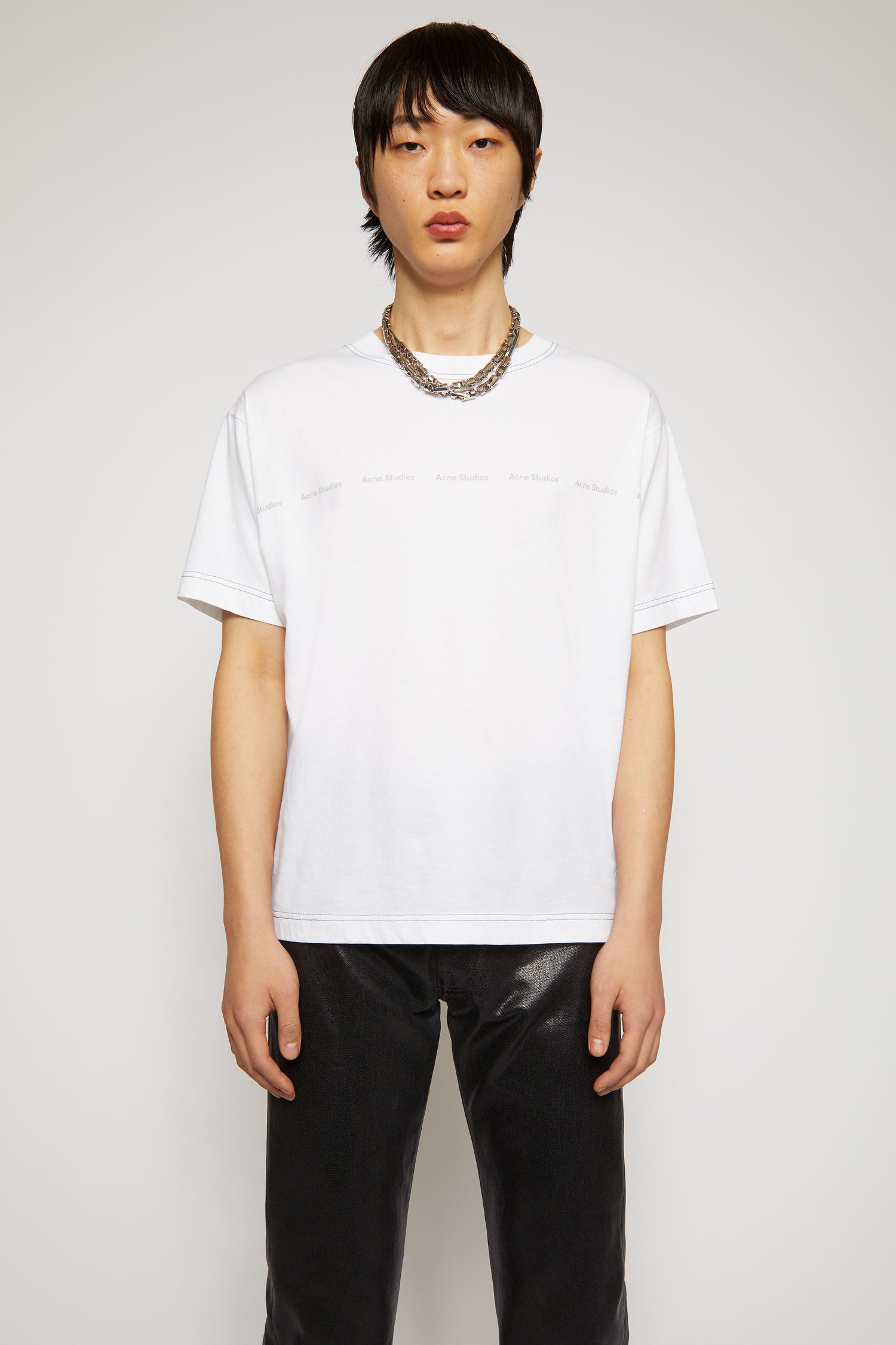 Logo print t-shirt optic white - 2