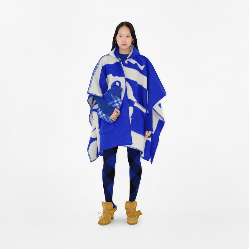 Burberry EKD Wool Blanket Cape outlook