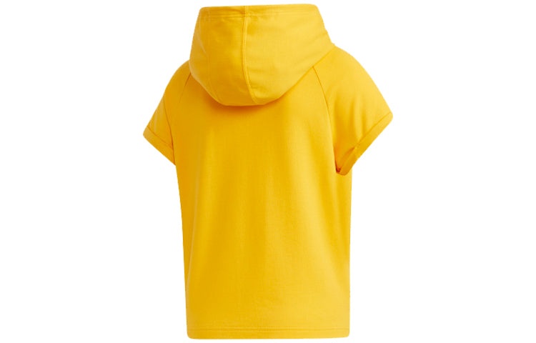 (WMNS) adidas neo GDTM SS HDY Yellow Crossover Sports Hooded Pullover Short Sleeve Yellow T-Shirt GL - 2