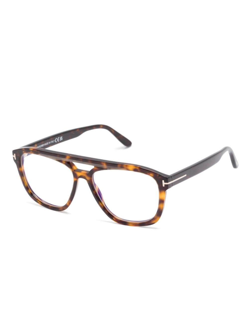 tortoiseshell-effect glasses - 2