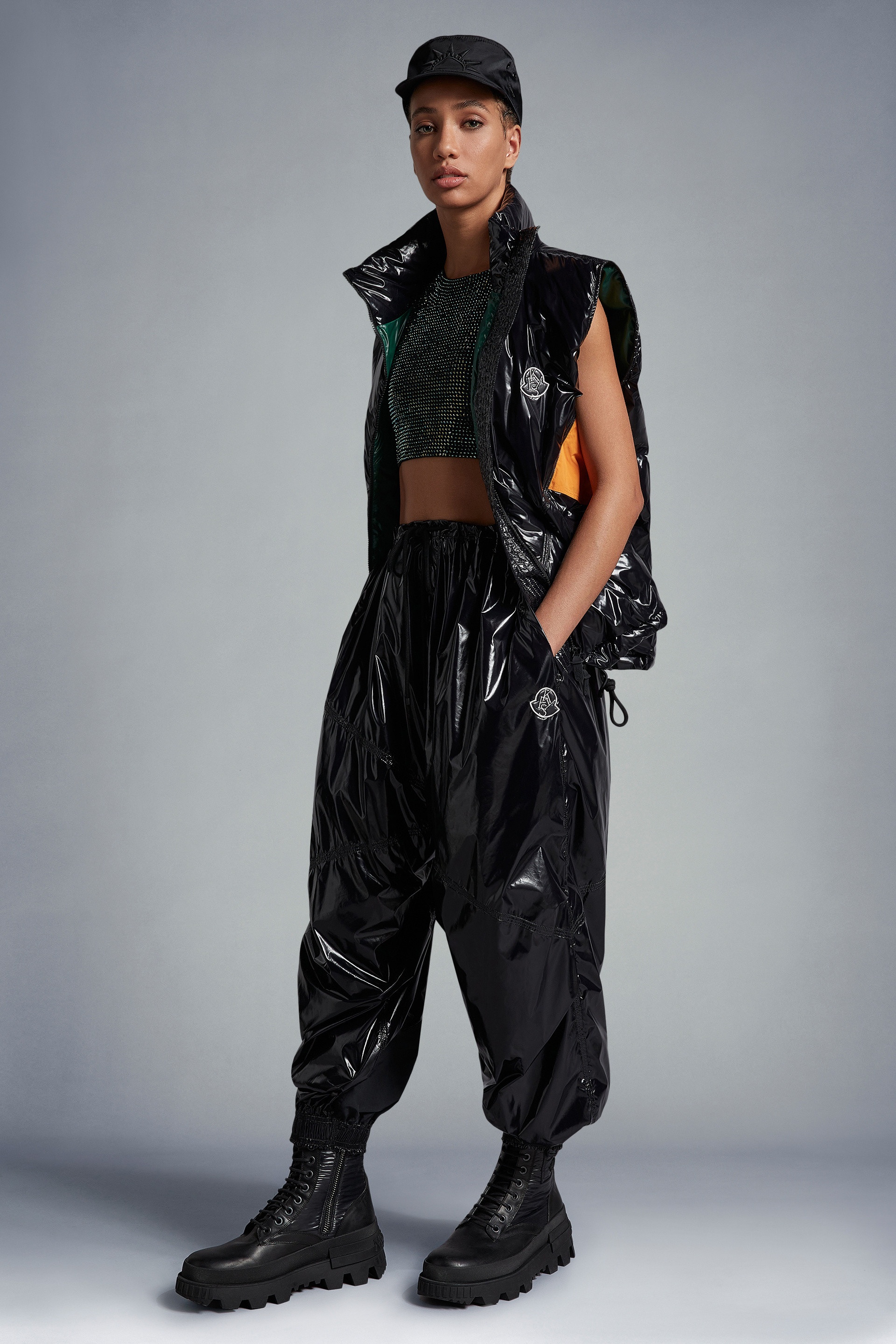 Glossy Nylon Pants - 2
