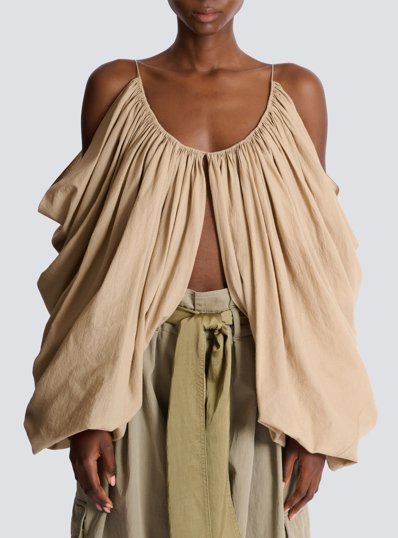Strappy cotton blouse 5