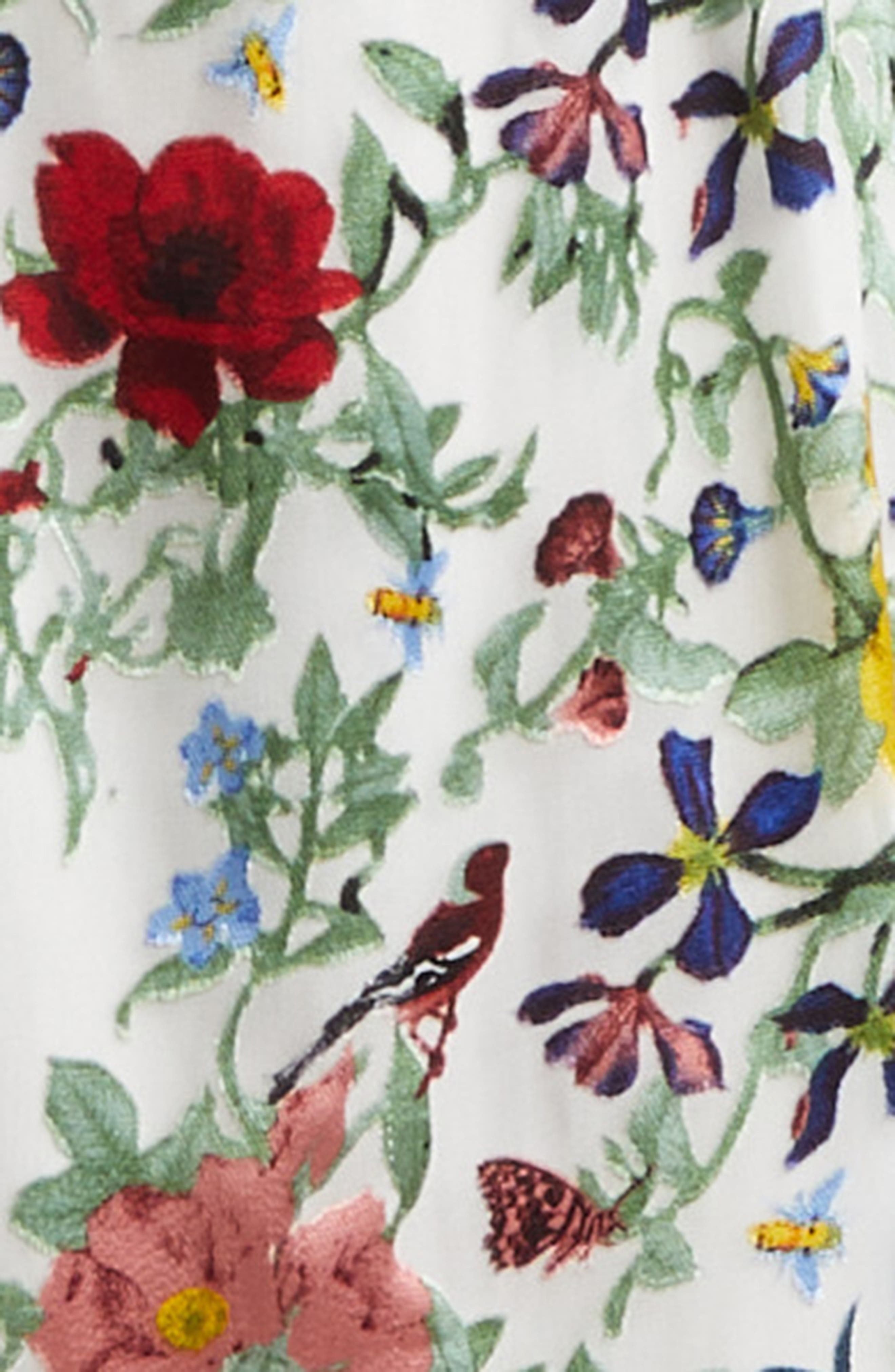 Alice + Olivia Tara Floral Ruffle Detail High-Low Dress in Dollhouse at Nordstrom - 6