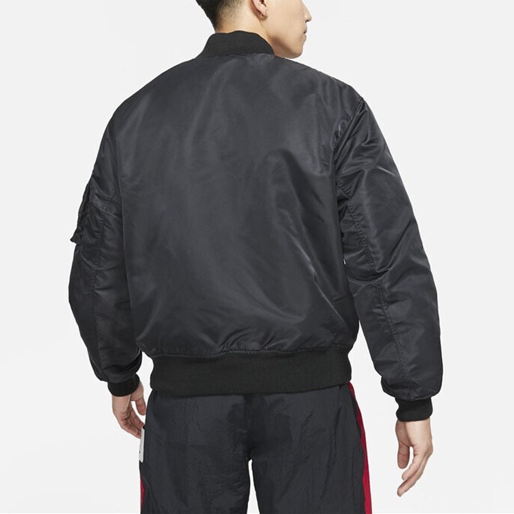 Air Jordan Flight MENS Logo Print Baseball Jacket Black CV2243-010 - 3