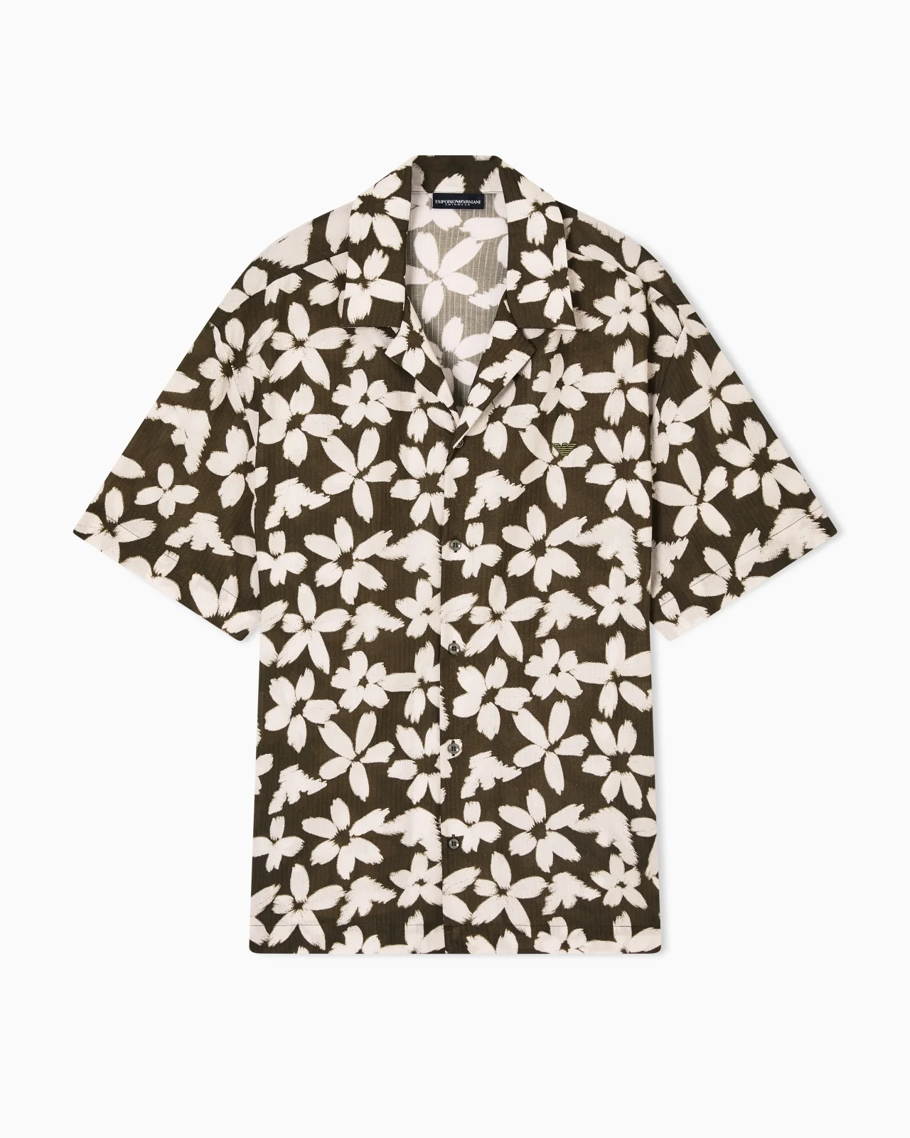 FLOWER EAGLE PATTERN BEACHWEAR SHIRT - 1