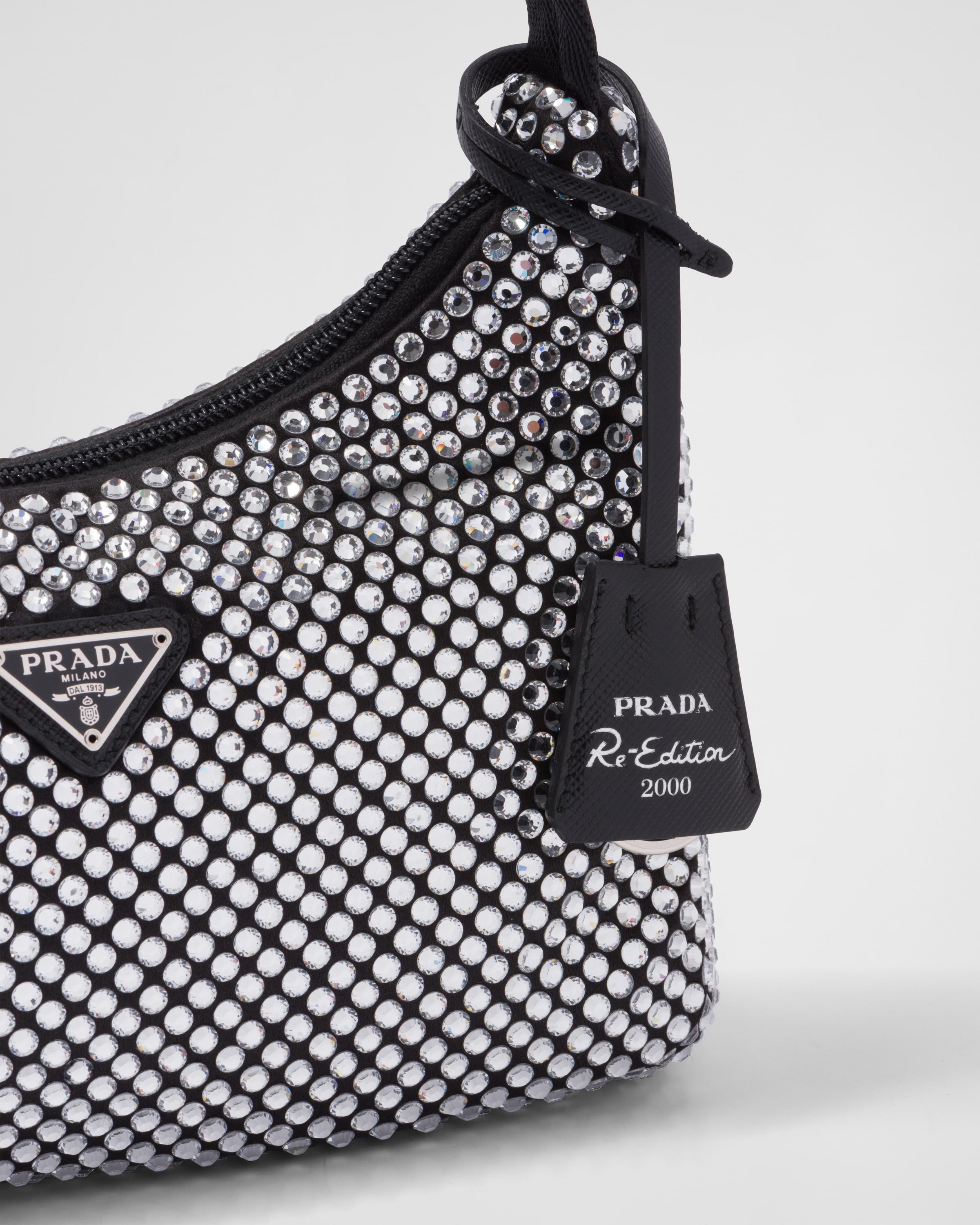 Satin mini-bag with crystals - 6