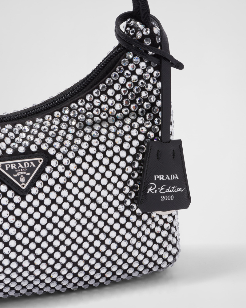 Satin mini-bag with crystals 6