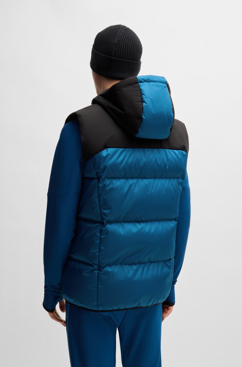 WATER-REPELLENT DOWN GILET WITH LOGO PRINT 4