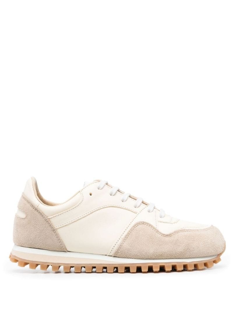 panelled low-top sneakers - 1