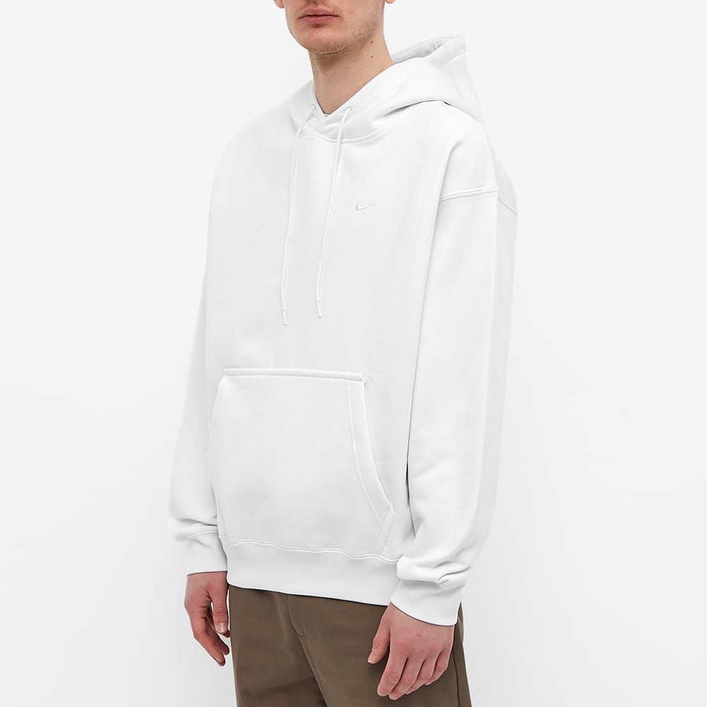 Men's Nike Small Logo Embroidered Solid Color Pullover Long Sleeves Hooded Sports White CV0552-121 - 3