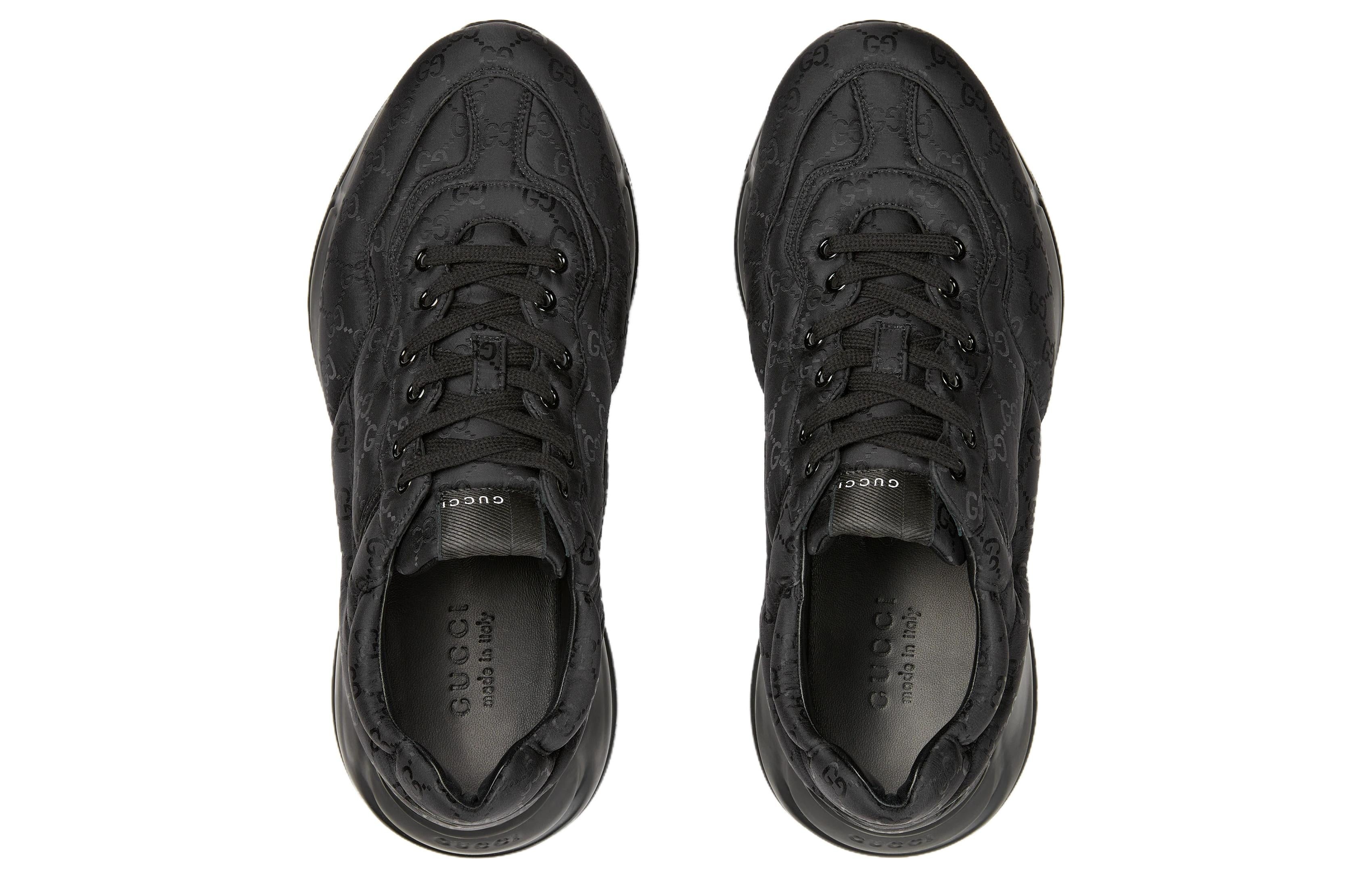 Gucci Rhyton Sneakers 'Black Monogram Nylon' 757862-UUY00-1000 - 3
