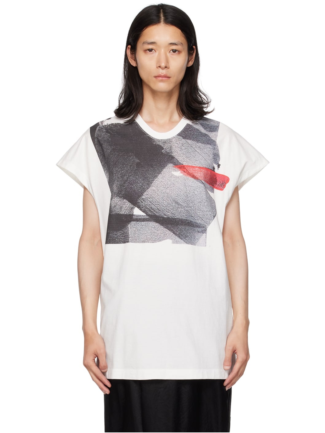 White Printed T-Shirt - 1