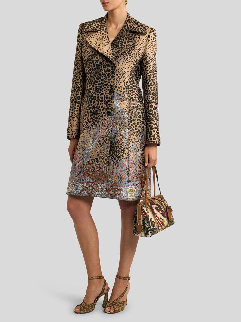 Etro DOUBLE-BREASTED JACQUARD COAT WITH PAISLEY AND ANIMAL MOTIF outlook