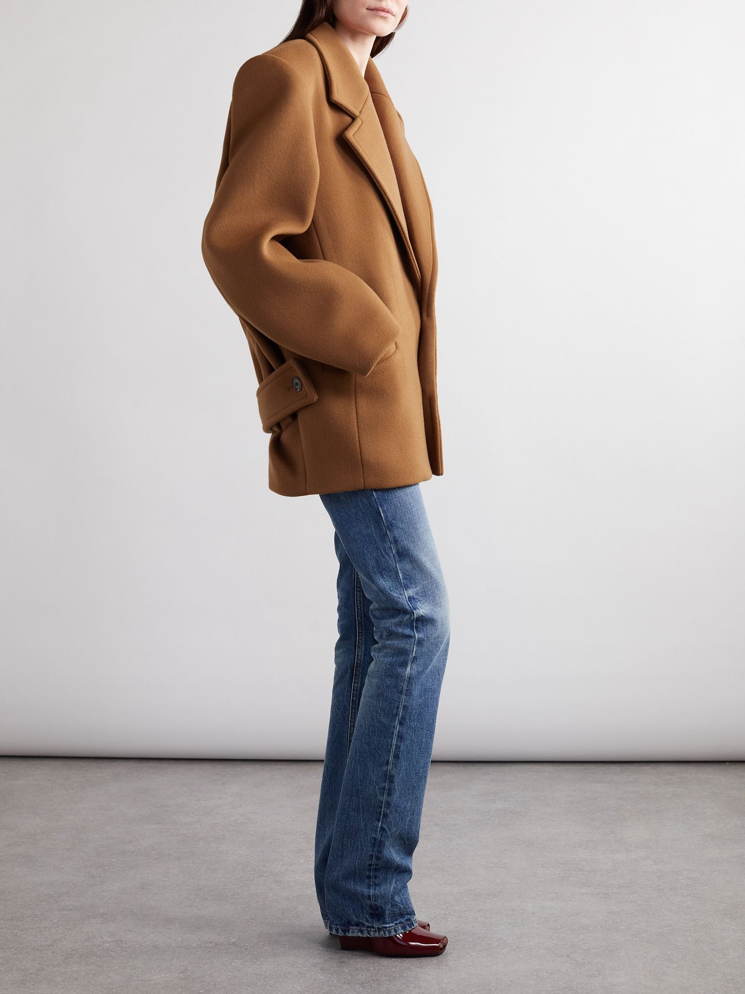 Oversized wool coat Camel - 2