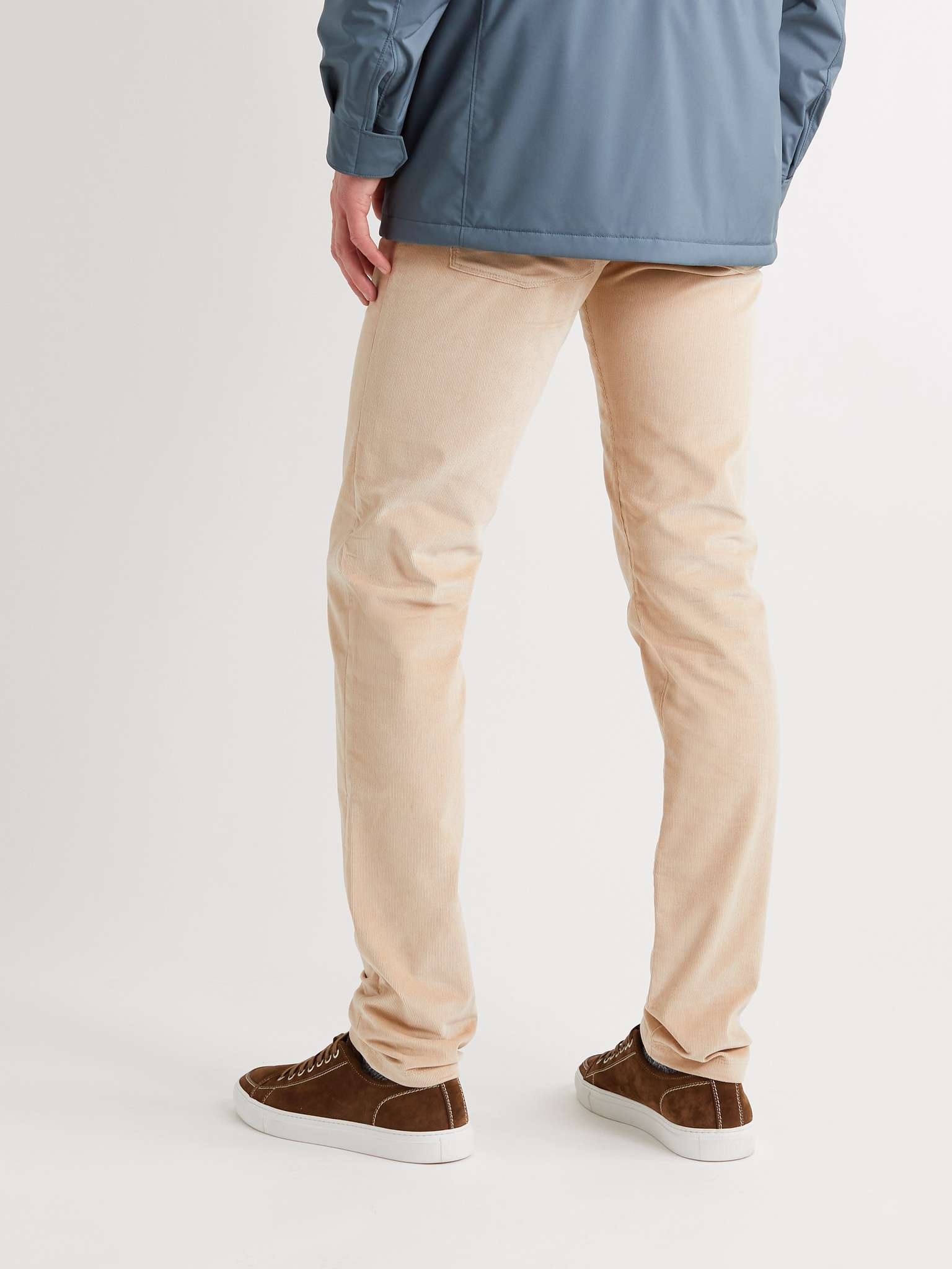 Slim-Fit Stretch-Cotton Corduroy Trousers - 4