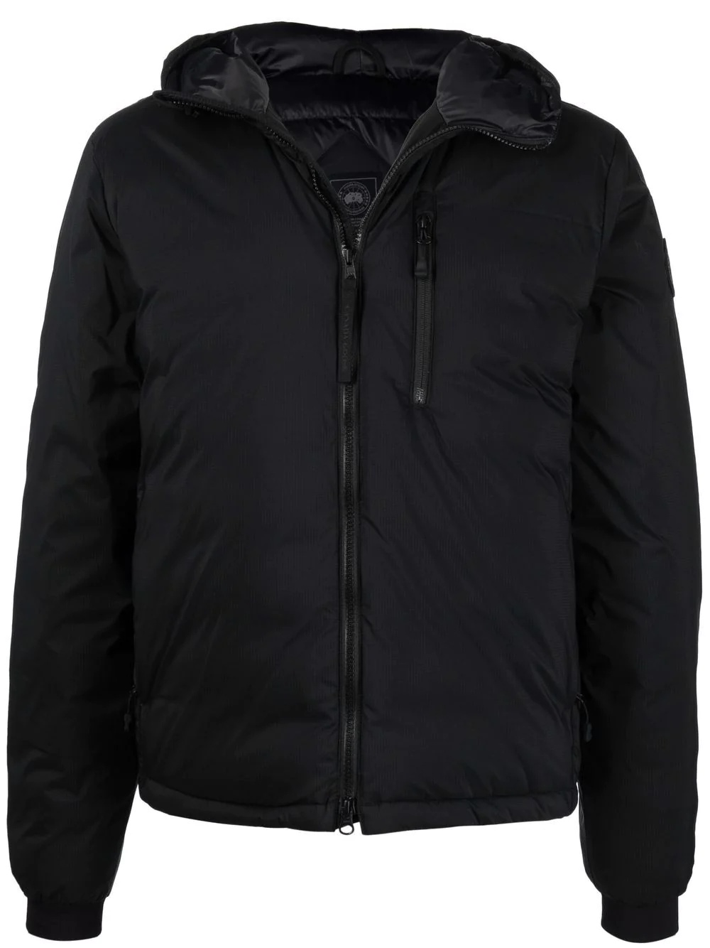 hooded feather-down padded jacket - 1