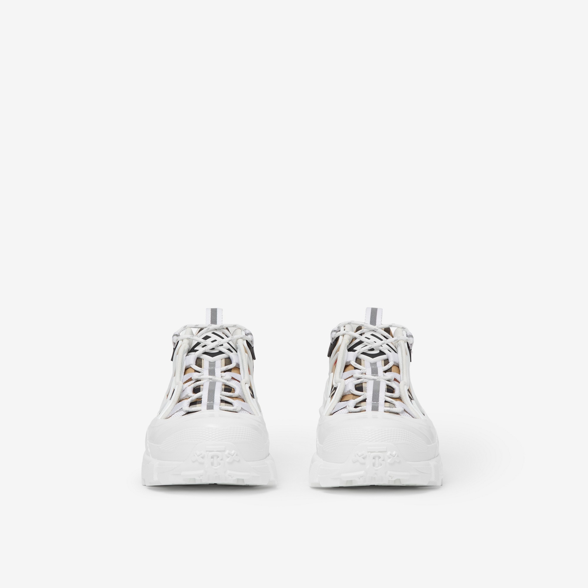 Vintage Check Cotton and Leather Arthur Sneakers - 2