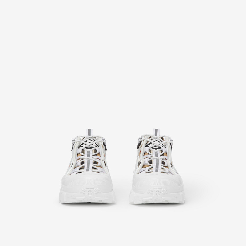 Burberry Vintage Check Cotton and Leather Arthur Sneakers outlook
