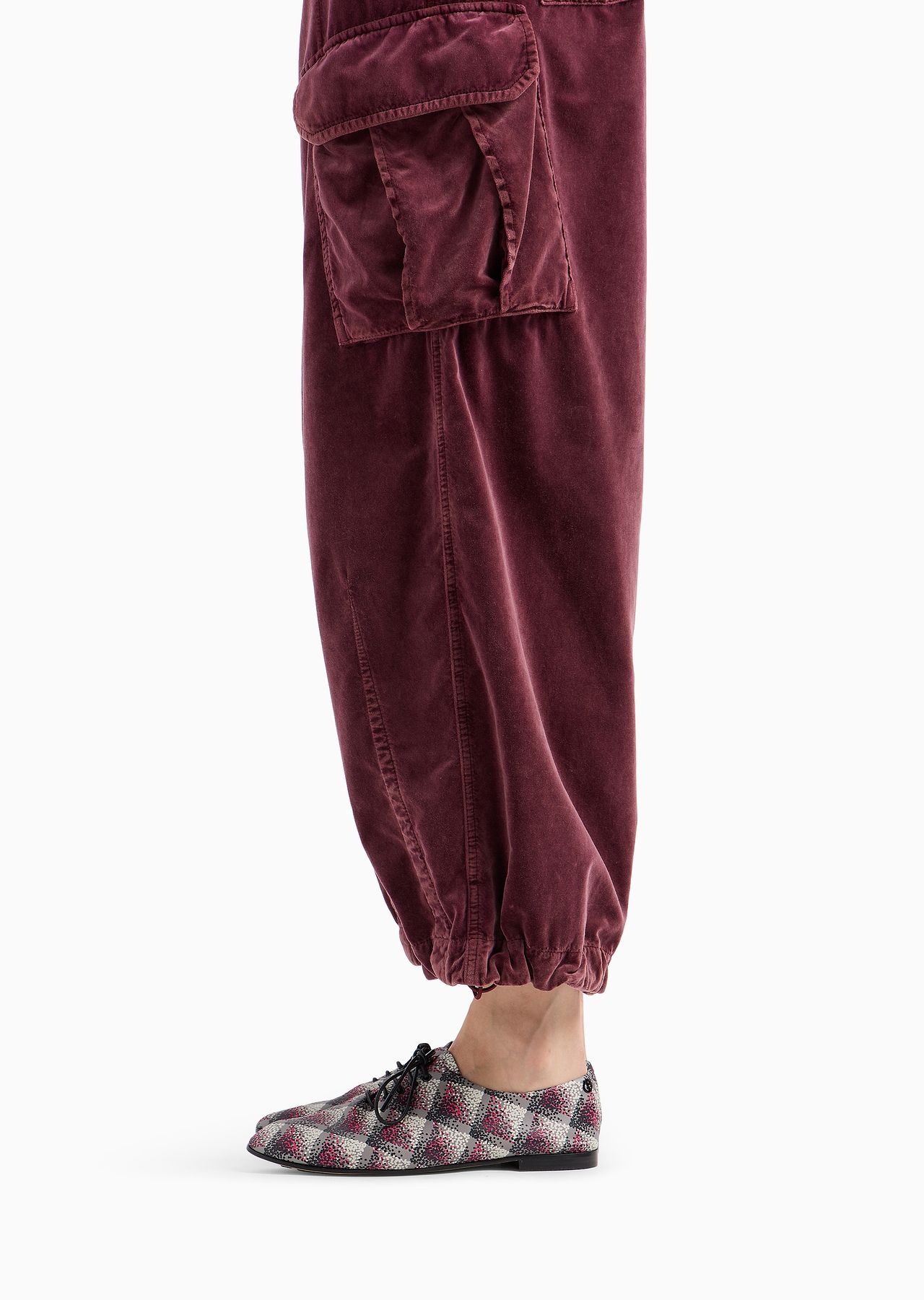 Cotton-velvet cargo trousers - 5