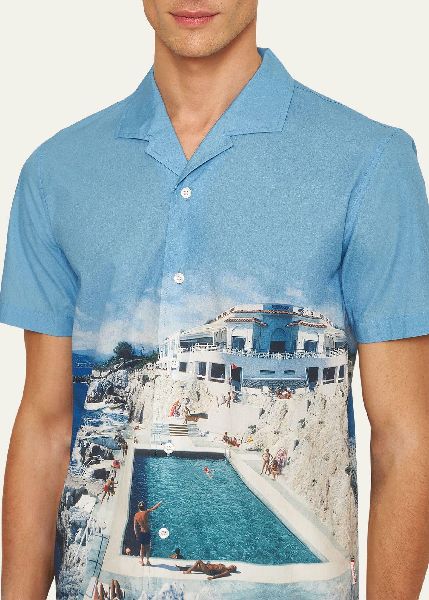 Men's Hibbert Roc Pool Photographic-Print Short-Sleeve Shirt - 4