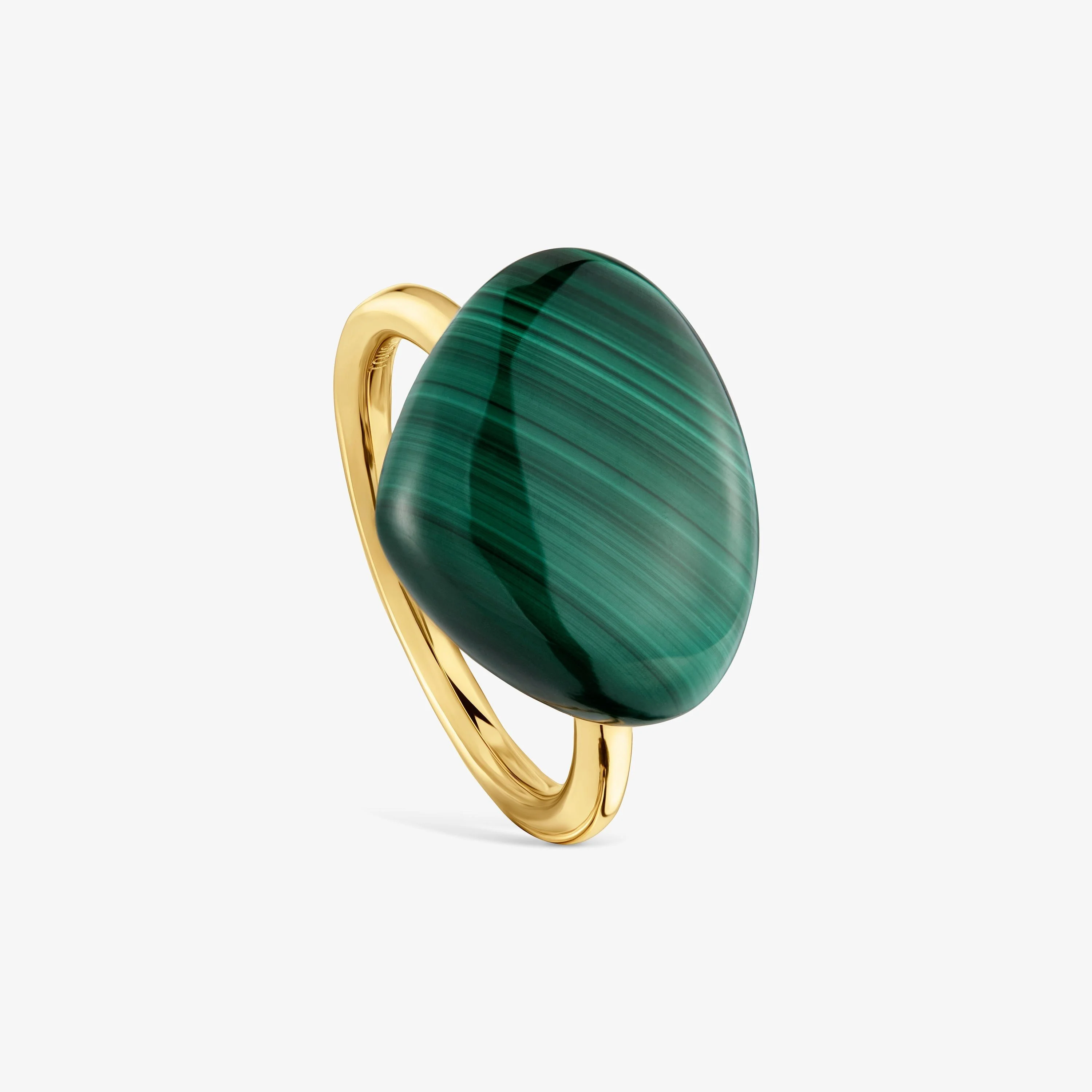Ring with 18kt gold vermeil and malachite TOUS Color Dots - 1
