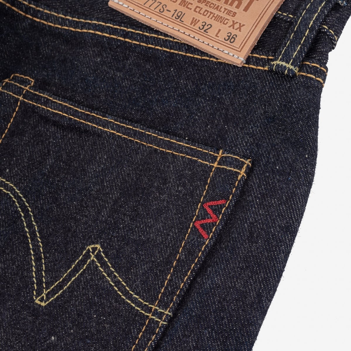 IH-777S-19L 19oz Left Hand Twill Selvedge Denim Slim Tapered Cut Jeans - Indigo - 9