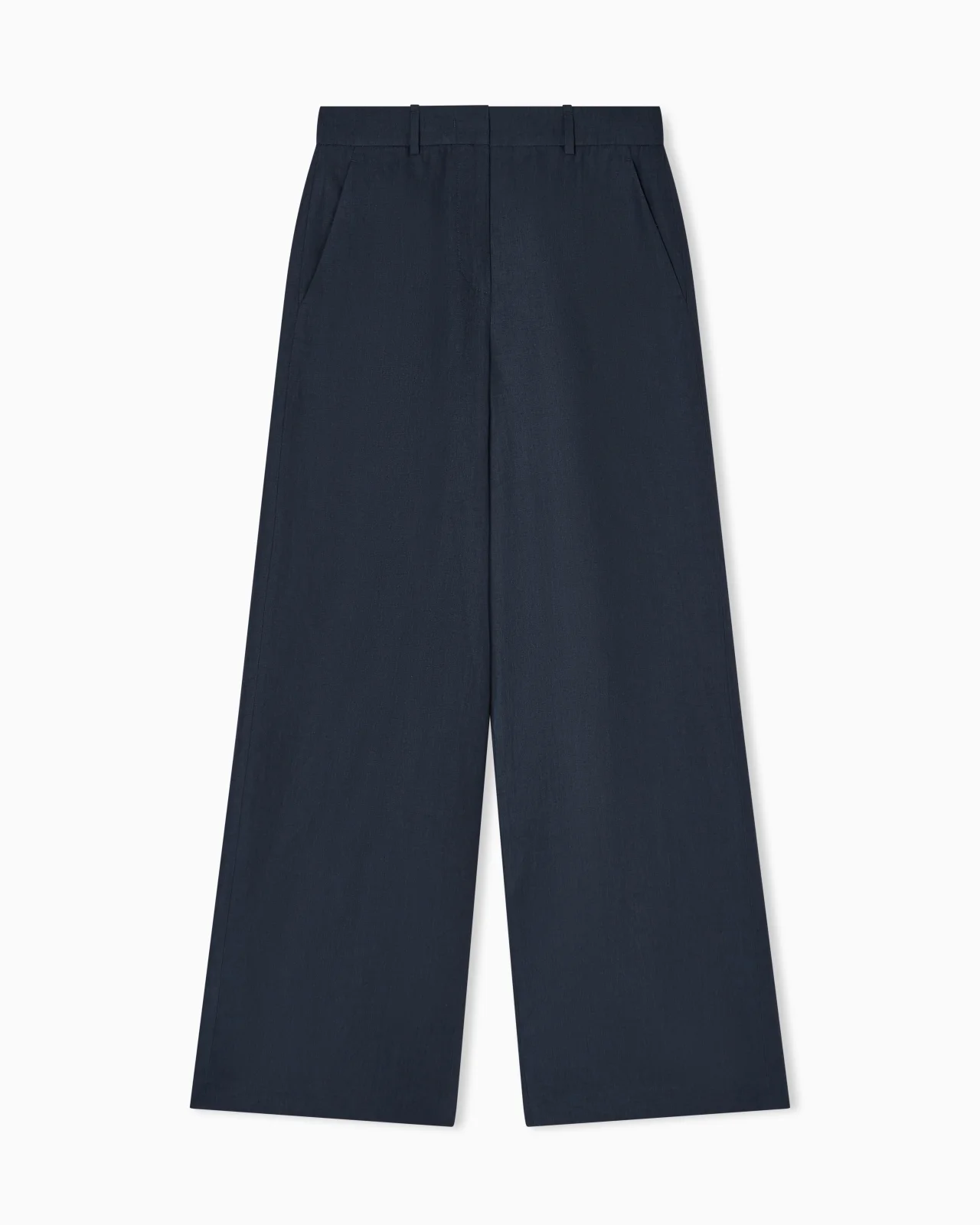 WIDE-LEGGED LINEN TROUSERS - 1