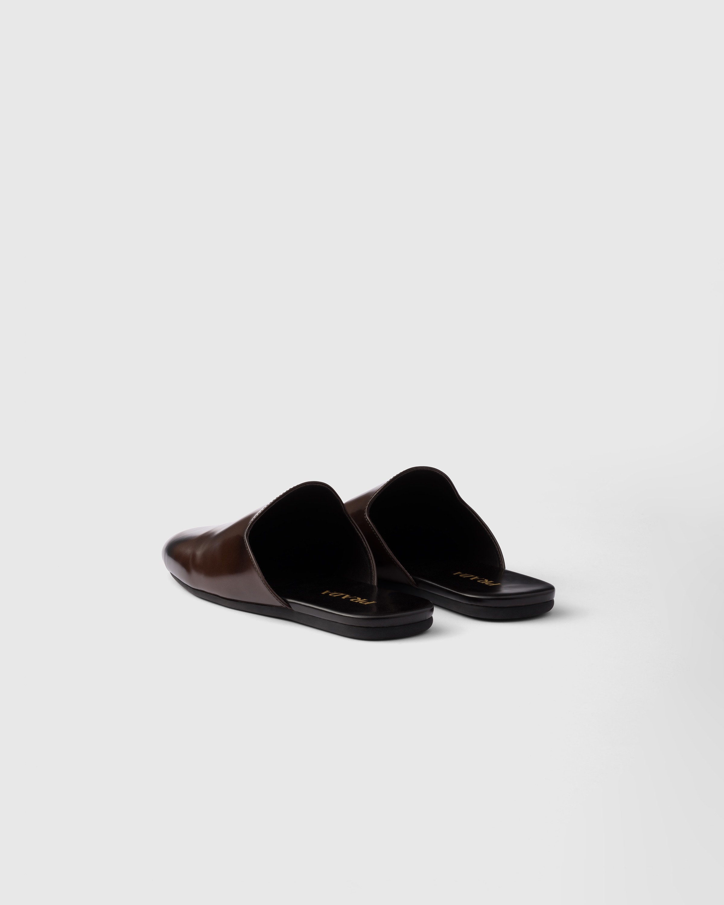 Brushed leather mules - 4