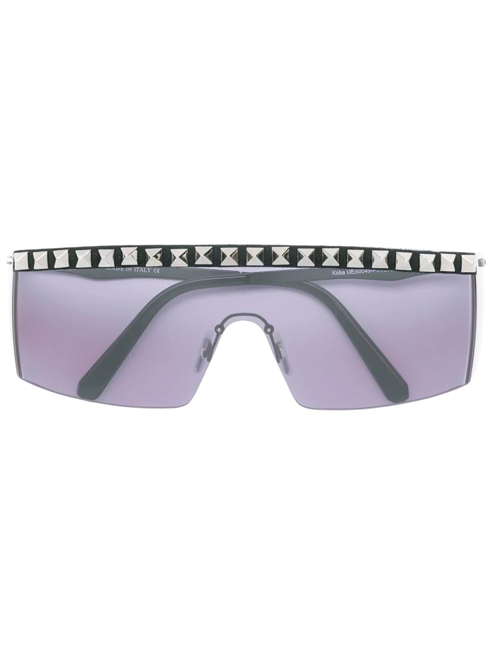 visor-style studded sunglasses - 1