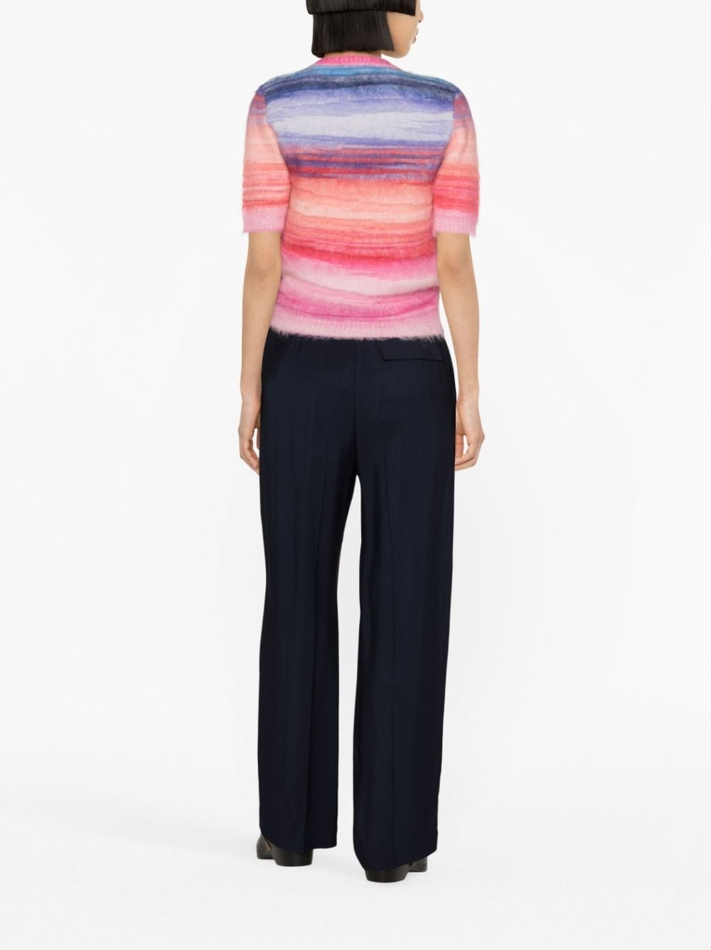 brushed-effect wool-blend top - 4