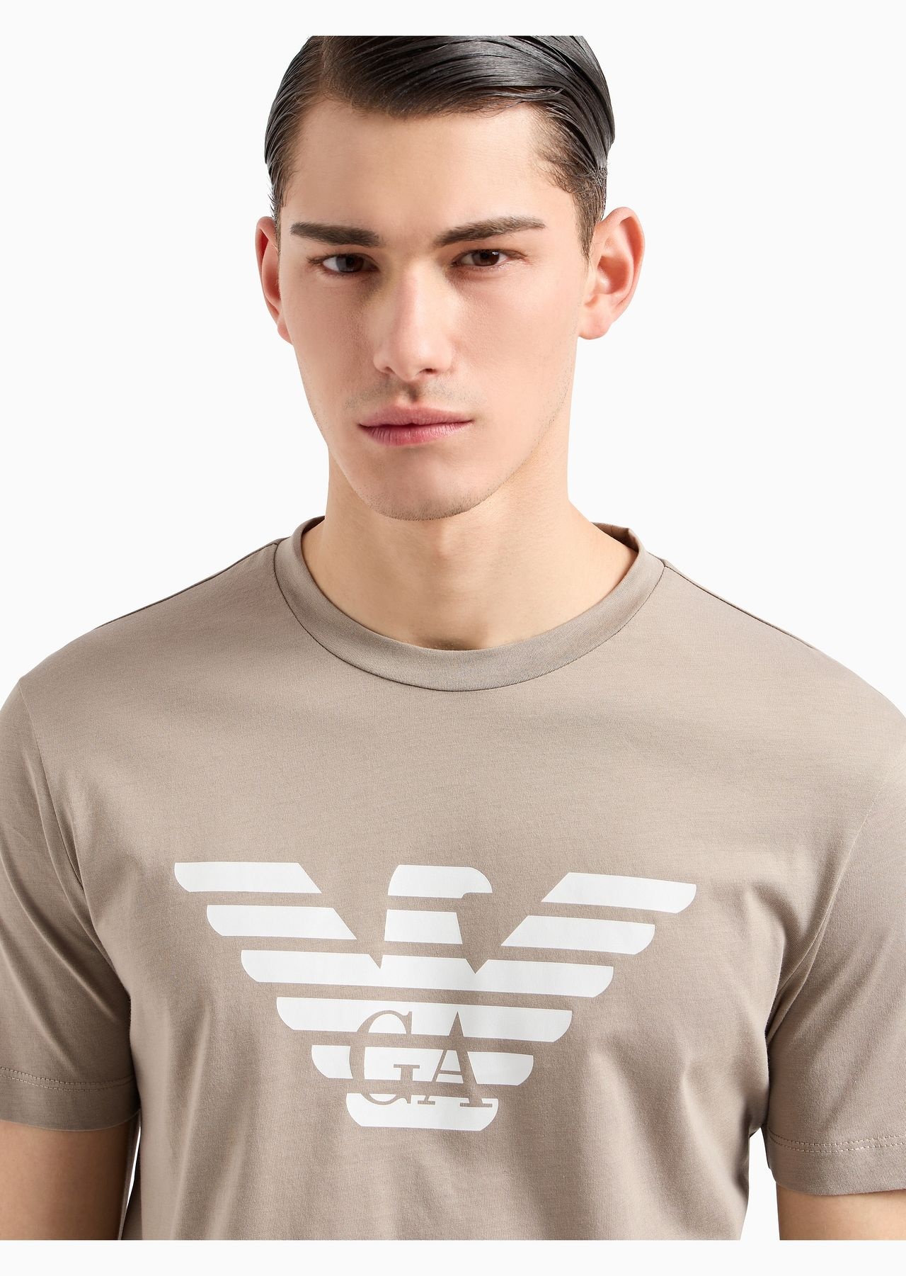 Pima-jersey T-shirt with logo print - 5