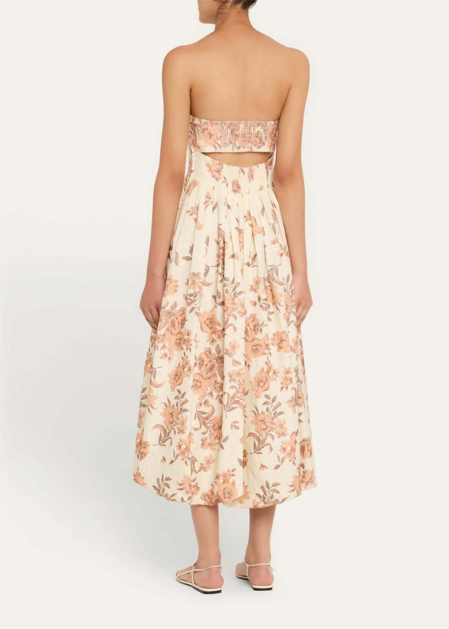 Anisha Strapless Linen Bubble Dress - 3
