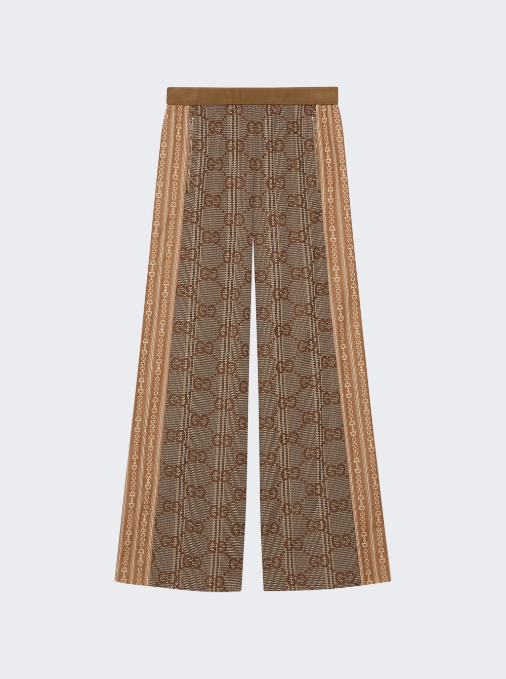 Jersey Jacquard Pants Brown - 1