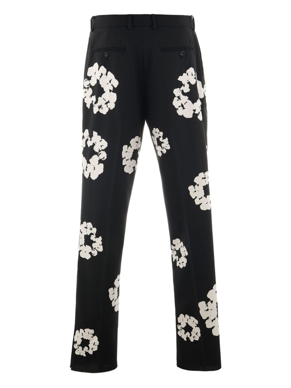 Wreath-print tailored trousers - 2