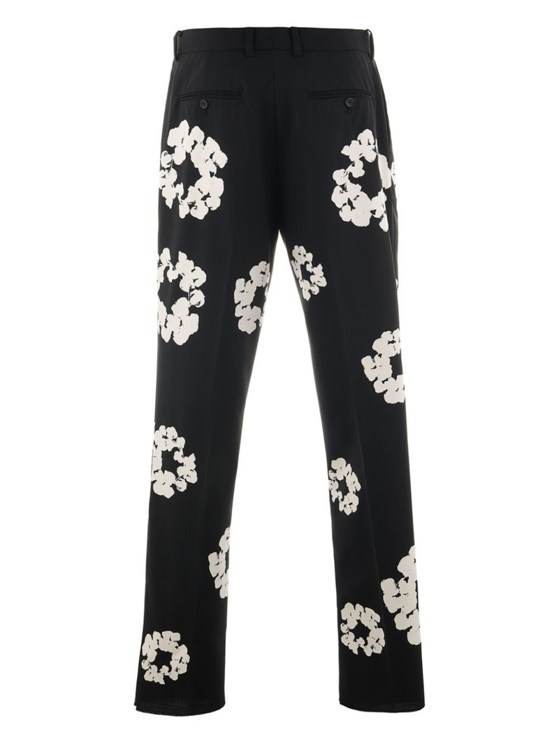 SAINT M×××××× Wreath-print tailored trousers outlook