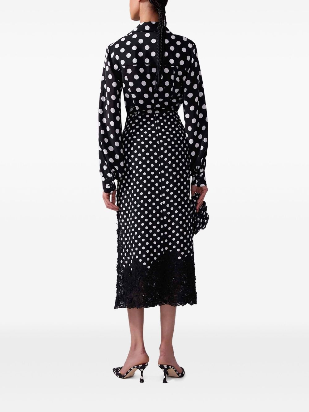 polka dot midi skirt - 4