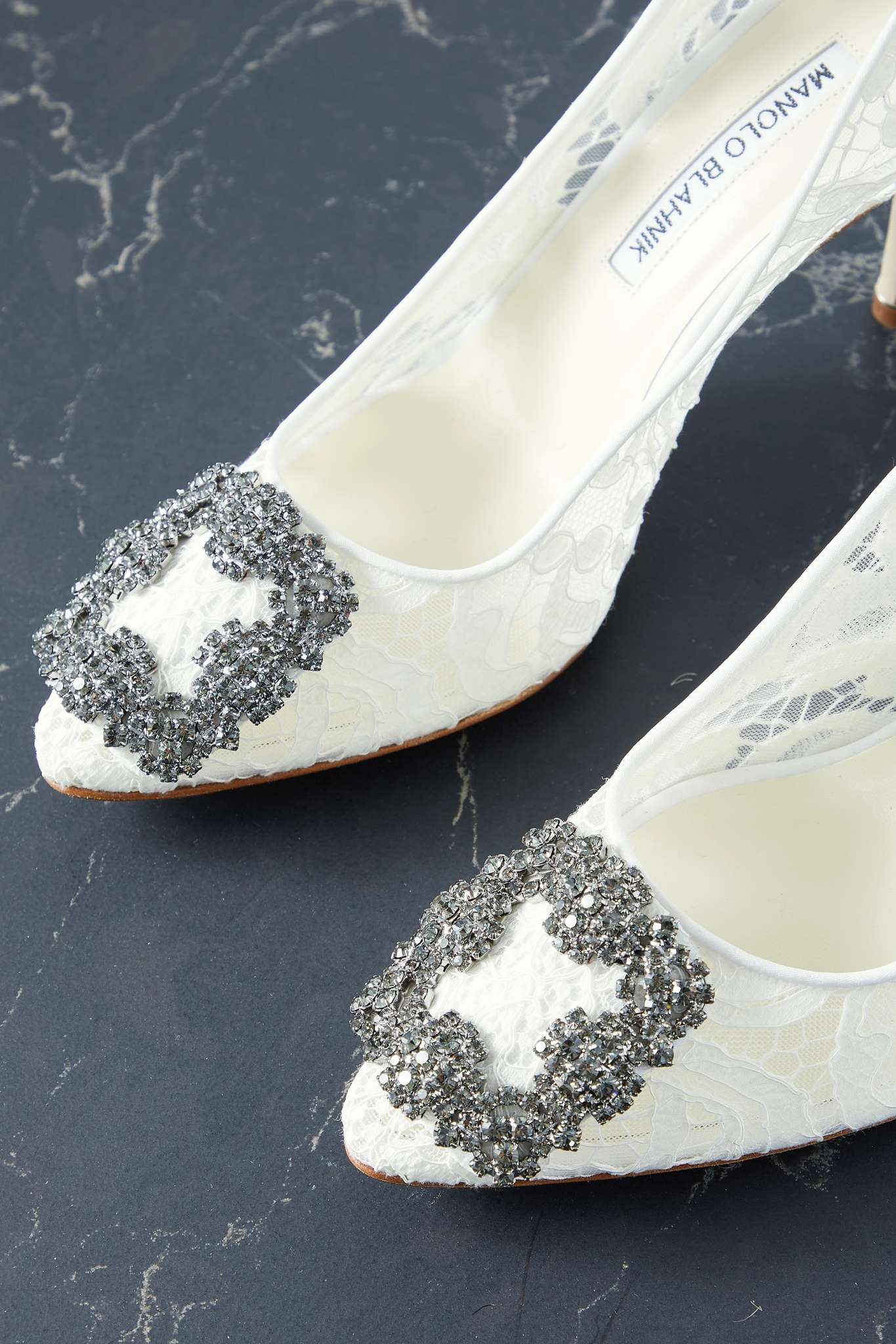 Hangisi 90 embellished corded lace pumps - 4