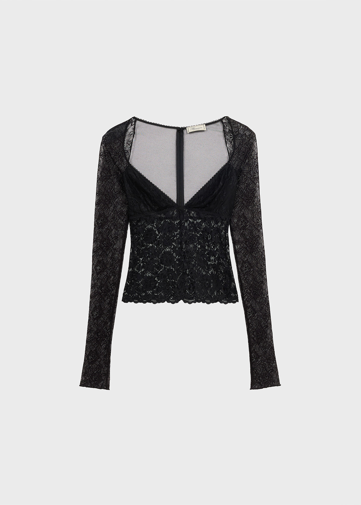 LACE AND TULLE BLOUSE - 1