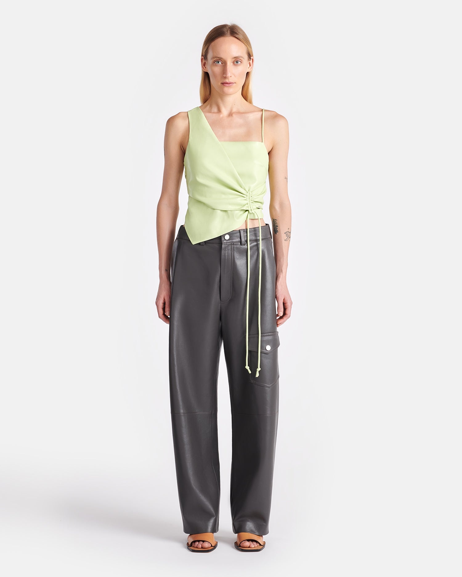 Asymmetric Okobor™ Alt-Leather Top - 4